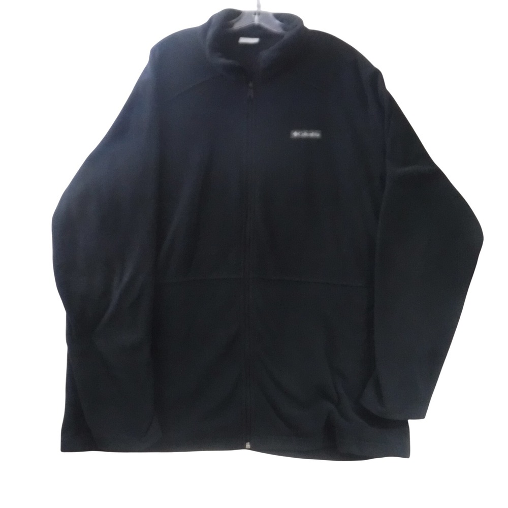 Columbia Mens 3XT Black Full Zip Fleece Jacket Mock Neck‎
